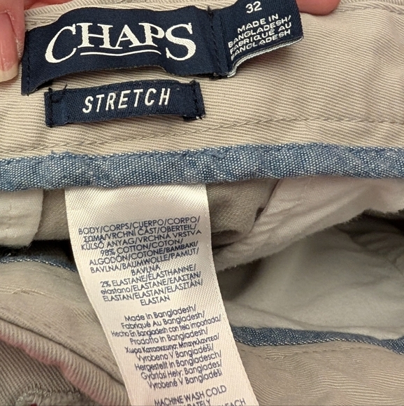 Chaps Tan Flat Front Shorts - Picture 5 of 5